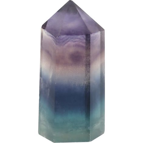 Natürlicher Fluorit-Kristallstab, sechseckige Form, für die Innendekoration (35-40 mm) (1/5)