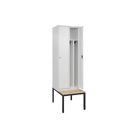 C+P  Armadietto sporco/pulito Classic PLUS con panca  stretto 