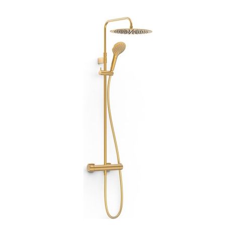 Ensemble mitigeur mural 2 voies pour douche Loft Or Mat 24K - TRES 22219101OM