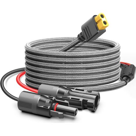 3.5M Câble solaire avec connecteur XT60, câble d'extension XT60 câble de charge solaire pour Powerstation portable 16AWG adaptateur câble panneau (1/5)