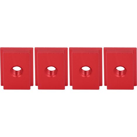 Satz mit 4 M8-T-Nut-Gleitmuttern, 30-mm-Nut, Aluminium, Linearteile für die Holzbearbeitung, rot (1/5)