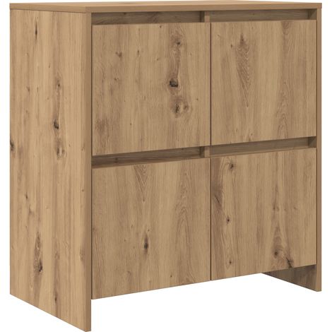 Buffet Meuble de rangement Chêne artisanal 70 x 41 x 75 cm Bois d'ingénierie (1/5)