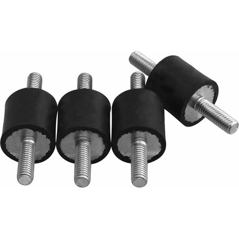 4pcs M6 2020mm Double Extrémités Vis Absorbeur Anti Vibration Isolateur en Caoutchouc Bobine Montages Bateau Voiture Silencieux Bloc Damper.Gu.B/bon (1/4)