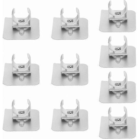Supports de tuyauterie en PVC durable pour fixation murale, lot de 10, support fiable pour les tuyaux dans les installations professionnelles (1/5)