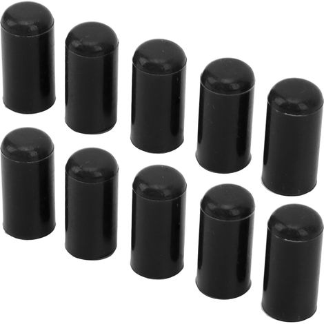Lot de 10 bouchons de tuyau d'admission d'air de 6 mm en silicone résistant à l'usure, flexibles et étanches, noirs. (1/5)
