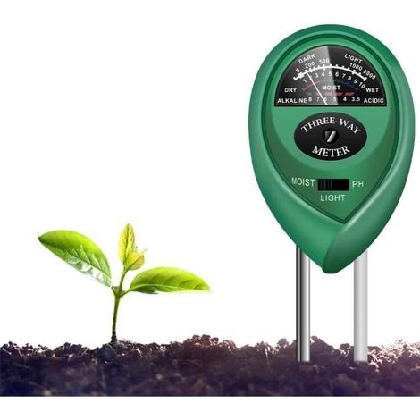 Bodentester – 3 in 1 – Misst pH-Wert, Feuchtigkeit und Licht – Gartenarbeit (1/4)