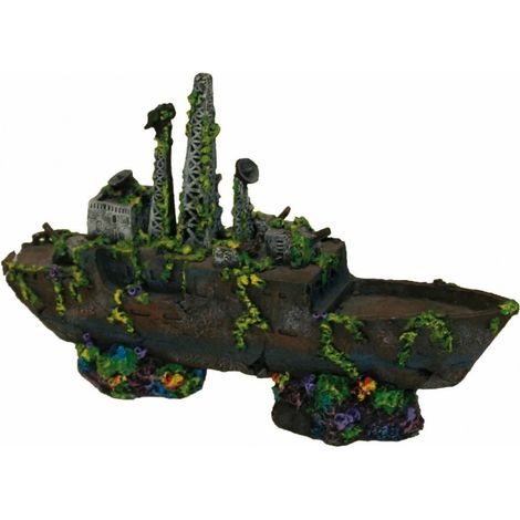 Trade Shop - Warship Decoración Aquarium Estilo Diferente Y Fanciful -
