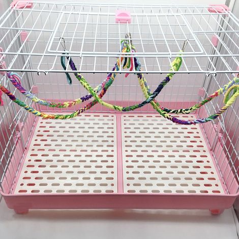 Hamac suspendu en corde de coton pour cage de hamsters, perroquets et perruches (1/5)