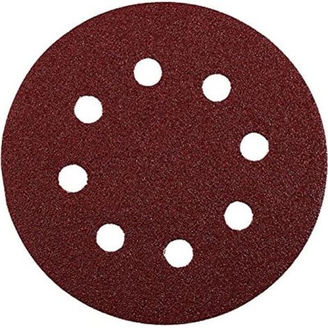 Disque abrasif 125 mm - Lot de pièces - Corindon supérieur - Changement sans outil - Bois et métal - Grain 40 (1/4)