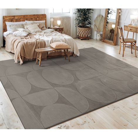 Paco Home Teppich Wohnzimmer Schlafzimmer Kurzflor Skandinavisches Boho Muster Geometrisch 120x160 cm, Grau 6
