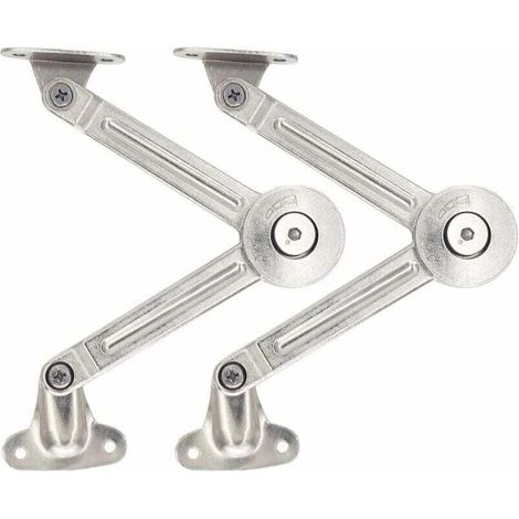 Lot de 2 compas à système d’amortissement pour abattants de portes relevables de placard de cuisine