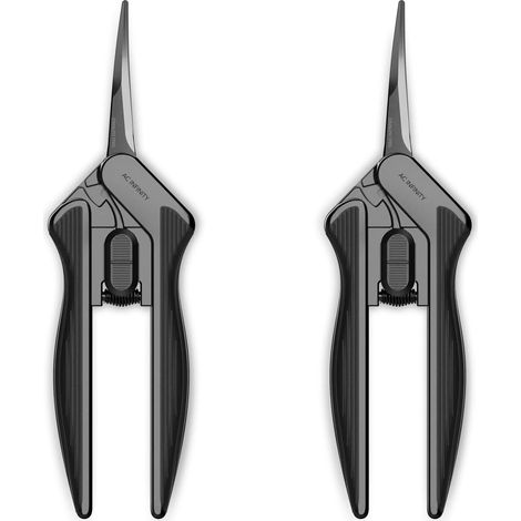 Sécateur lot de 2 acier inoxydable ergonomique outil jardinage (1/5)