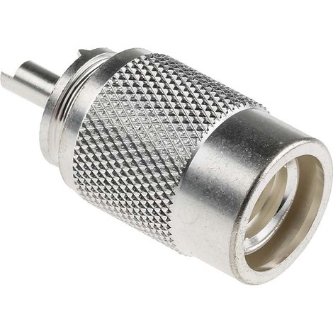 Connecteur coaxial RS PRO Mâle Droit, raccordement A souder 50O Montage sur câble ( Prix pour 1 ) (1/2)