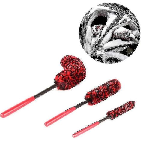 Brosse de nettoyage pour moyeux de roue de voiture, brosse pour jantes de voiture, brosse de nettoyage pour pneus de voiture (1/5)