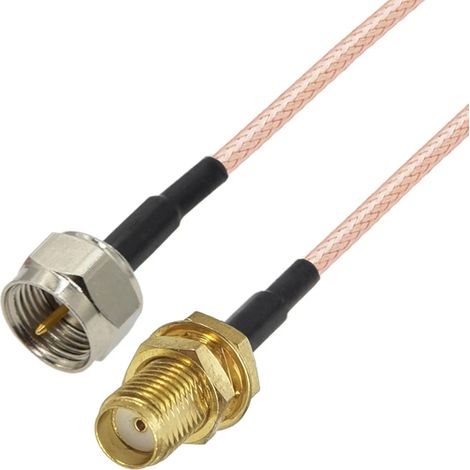 Cavo di collegamento con connettore F / presa SMA RG316, 5 m
