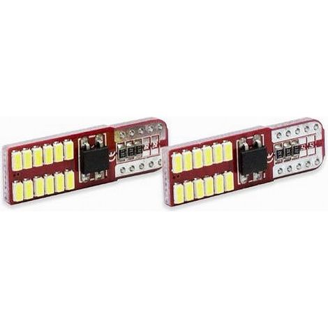 TRADE SHOP - Lampadine Di Posizione Canbus Maxtech L-p063 12v 24 Led 5 W 6000k Ultra Luminose - (1/2)