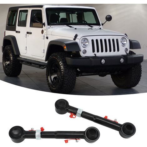 Déconnecteur de biellette de culbuteur avant réglable pour rehausses de 2,5 à 6 pouces. Pour Jeep Wrangler JK JKS 2007-2018 (PRC-1010A-BK). (1/5)