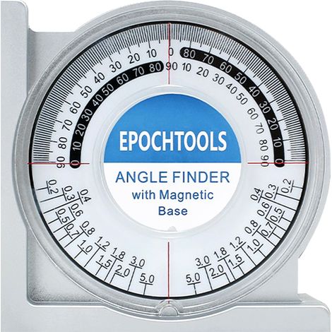Instrument de mesure d'angle magnétique, inclinomètre, mini-niveau, mesureur de pente horizontale, niveau à bulle à double calibre avec table de référence. (1/5)