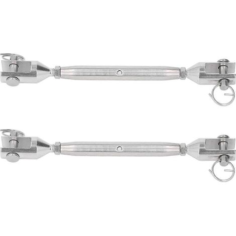 2 Stück M8 Gewinde Edelstahl Spannschlösser Drahtseilspanner Marine Schraubrigging Hardware