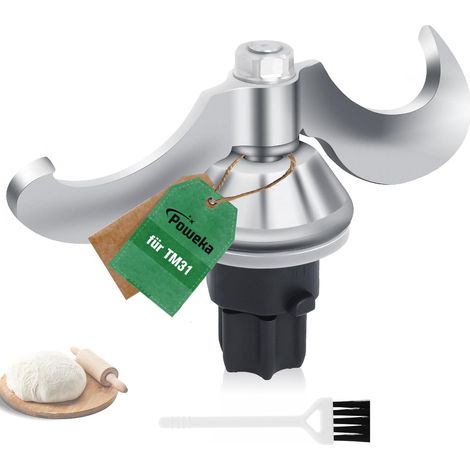 Couteau à Pâte pour Thermomix TM31, Couteau Lame de Rechange en Acier Inoxydable, Couteau à Mélanger La Pâtepour le Pétrissage, Pâte Antiadhésive (1/5)