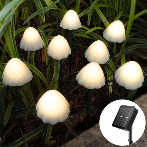 Guirlande Solaire Exterieur,5M 20LED Guirlande Lumineuse Exterieure Solaire Blanc Chaud Ampoule Solaire Exterieur 8 Modes étanches pour Jardins, Cours, Pelouses,Décoration de Vacances, Cadeau-Fei Yu (1/5)