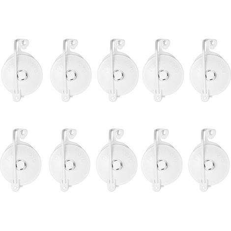 10 leaf and branch hooks with caps, for supporting plant growth in tent gardens or hydroponic systems (white) (1/5)
