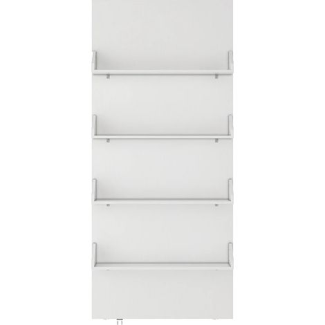 Porta scorrevole in Legno e MDF con mensole e guida a scomparsa Bianco 93 x 210 cm - KAZORI (1/5)