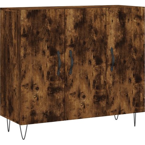 Credenza cassettiera mobile contenitore organizer cucina soggiorno salotto 90 x 34 x 80 cm legno ingegnerizzato marrone 020031126