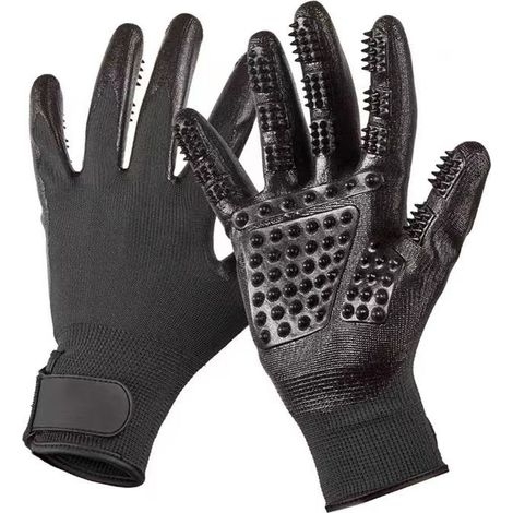 Gants de toilettage primés pour peigner, démêler, laver et épiler les animaux. Brosses à poils doux adaptées aux chats, chiens et chevaux. (1/5)