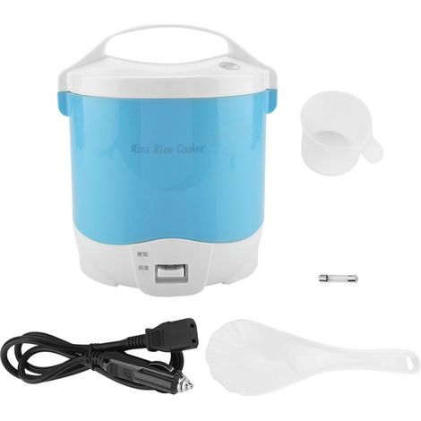 Cuiseur à riz électrique Portable multifonctionnel, 24V, 180W, 1,6 l, cuiseur à vapeur pour voitures (bleu) (1/5)
