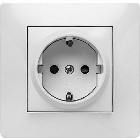 Spina Schuko Habitat 15 16A-250V Bianca