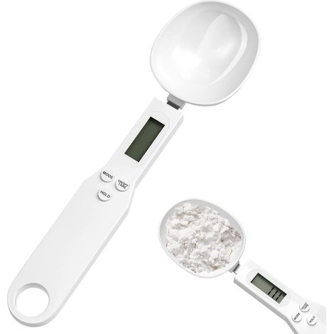 Balance de cuisine, Cuillère à mesurer électronique réglable, amovible, blanc (1/5)