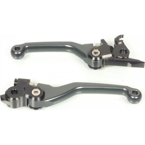 Paire de levier articulés coloris titane pour moto KTM 125 EXC (1/5)