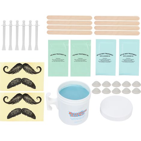 Cire dépilatoire 150 g, kit de cire pour micro-ondes, protection pour les doigts et bâtonnets de cire. (1/5)