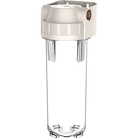 Cartouche filtrante eau 10 pouces, embout laiton, bouteille transparente anti-dérapante pour préfiltration grossière, boîtier filtre (1/5)
