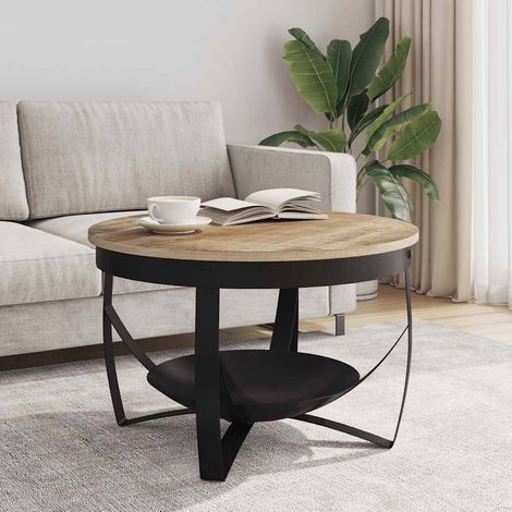 Maison Exclusive - Couchtisch Ø68x43 cm Raues Mangoholz