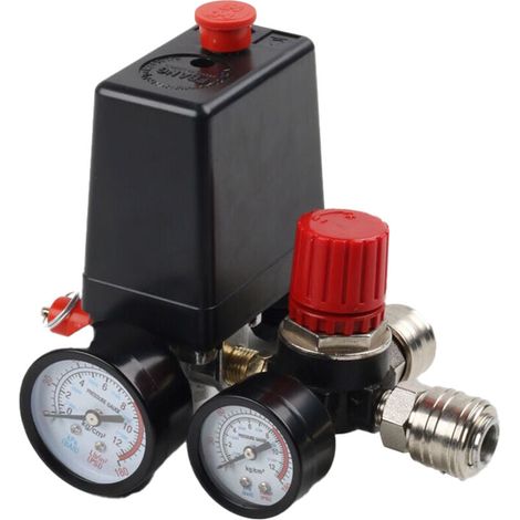 220V compresseur d'air pièces pompe à air régulateur régulateur européen support assemblage pressostat d'air assemblage (1/5)