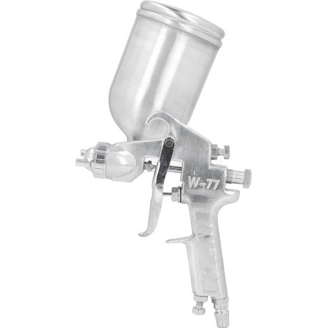 Pistolet à peinture pneumatique G1/4, capacité 400 ml, pour applications automobiles, industrielles, navales et travail du bois. (1/5)