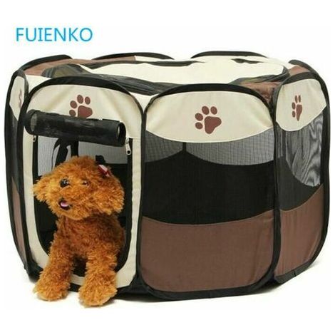 Green Mobility-Parc à Chiots Clôture Octogonal Pliable 72x45cm pour Animaux (1/4)
