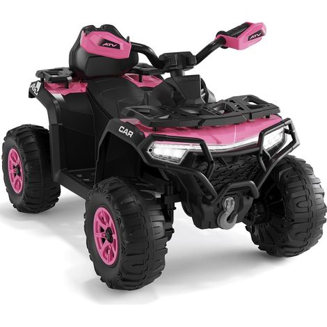 Quad Électrique 12V pour Enfants Tout-Terrain avec Télécommande, Bluetooth, LED, Suspensions, 3-8 Ans (1/5)