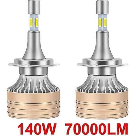 Ampoules LED CSP Sidor Canbus H7 90000LM 4 Sidor 200W 360 Turbo H8 H11 H4 H1 H3 HB3 9005 HB4 9006 9012 HIR2 Mini Ampoule 12V 140W 700-AquaForge (1/4)