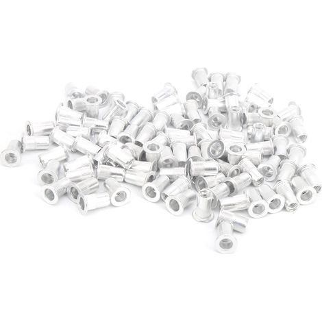 100 Stück Zugnietmuttern aus Aluminium, Flachkopf, vertikal, Hardwarezubehör WJ‑30045M5 (1/5)