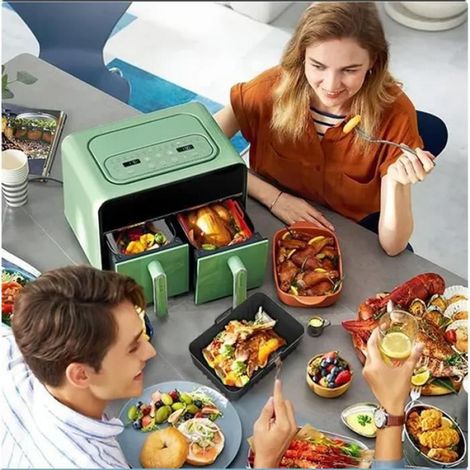 Accessoire Air Fryer,Lot de 2 Moules en Silicone pour Ninja Foodi AF400EU AF300EU 9.5L, pour Instant Pot Ultenic MasterPRO (1/4)