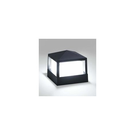 Lampe de Poteau Lampe Pilier Portail Lampe D'exterieur lumiere colonne lampe Villa IP65 etanche Aluminium jardin paysage pelouse porte cloture entree lumier, Blanc Froid Classe energetique A++ (1/5)