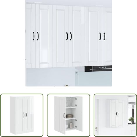 vidaXL Hochglanz Weiß - Küchenschrank Hochglanz Weiß 60 x 31 x 100 cm Holzwerkstoff (1/5)