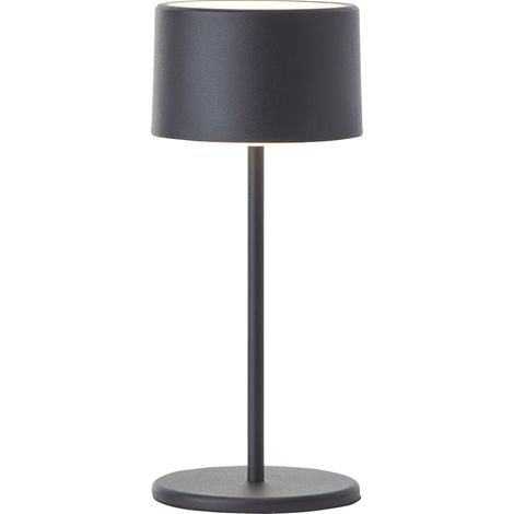 Lampe de table LED rechargeable Helio, 2 W, 210 lm, 3000 K, métal, noir