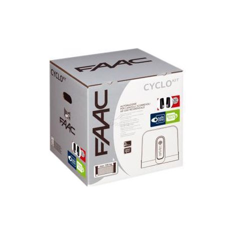 Faac – Kit de motorisation pour portail coulissant 24V – Charge max 800 kg – Moteur rapide et silencieux – Fins de course magnétiques