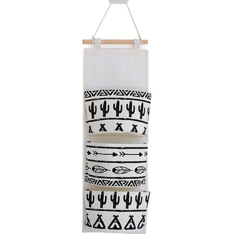 Kinderzimmer Hängender Aufbewahrungsbeutel mit 3 Taschen Wandhängendes Ordnungssystem Türhängetasche Multifunktions-Aufbewahrungstasche (1/5)
