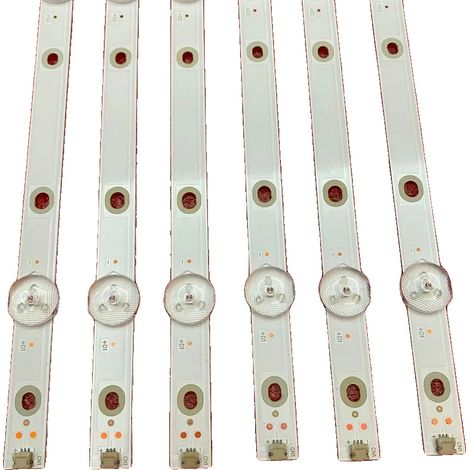 Barra di retroilluminazione a LED, 12 pezzi, lunghezza 1115 mm, tensione 3V, alluminio, compatibile con TV a schermo piatto (1/5)