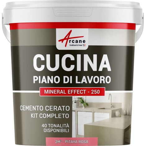 Microcemento cucina: per piano di lavoro e pavimento della cucina - 2 m² (in 2 strati) Pitaya Rosa - ARCANE INDUSTRIES